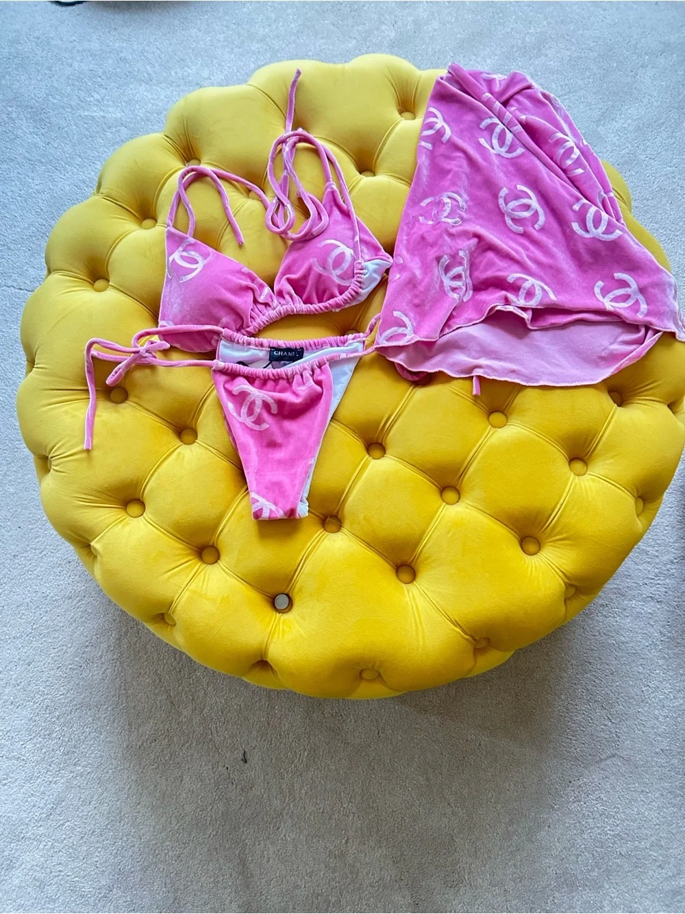 Pink Chanel Bikini 👙 with Wrap - Picture 2 of 3